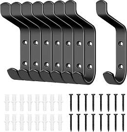 MEIJO 8 Stück Garderobenhaken kleiderhaken Wand