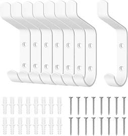 MEIJO 8 Stück Garderobenhaken kleiderhaken Wand