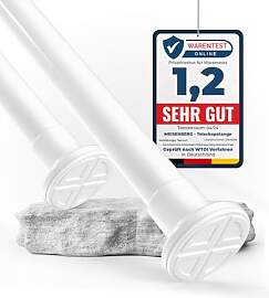 MEISENBERG Gardinenstange ohne Bohren - Weiß, Ø