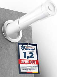 MEISENBERG Gardinenstange ohne Bohren - Weiß -