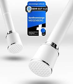 MEISENBERG Gardinenstange zum Klemmen 120-170cm,