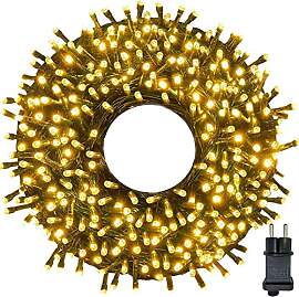 Meision Lichterkette Außen Strom 10m 100LED Innen 