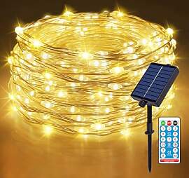 Meision Solar Lichterkette Aussen 10m 100LEDs, LED 