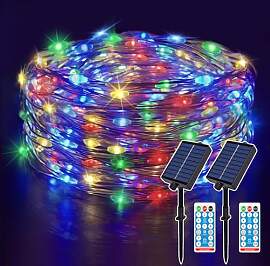 Meision Solar Lichterkette Aussen 20m 200LEDs, LED 