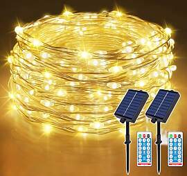 Meision Solar Lichterkette Aussen 30m 300LEDs, LED 