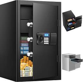 Mejasg 85L Großer Safe Tresor Feuerfest mit 2