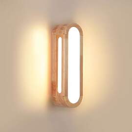 MELAYR Holz Wandlampe LED Moderne 12W, 3000K