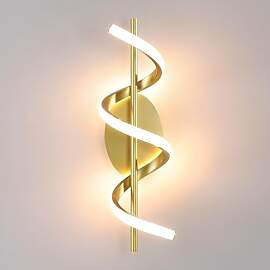 MELAYR LED Wandlampe Gold, Modern Wandleuchte