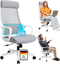 MELOKEA Bürostuhl Ergonomisch mit Verstellbarer