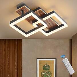 Meloweel LED Deckenlampe Holz dimmbar, Drehbar