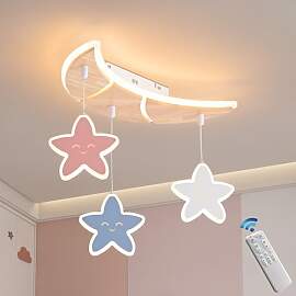 Meloweel LED Deckenleuchte Stern Mond, 40cm 32W