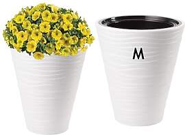 MELTOM Blumenkübel Blumentopf Rund 3D Effekt