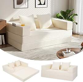 MeMoreCool 4-in-1 Boneless Couch, Umwandelbares