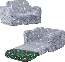 MeMoreCool Kindersofa Ausklappbar, 2-in-1