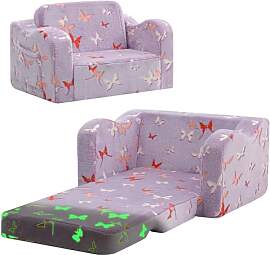 MeMoreCool Kindersofa Ausklappbar, 2-in-1