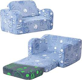 MeMoreCool Kindersofa Ausklappbar, 2-in-1