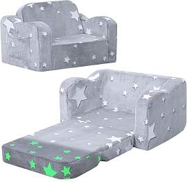 MeMoreCool Kindersofa Ausklappbar, 2-in-1