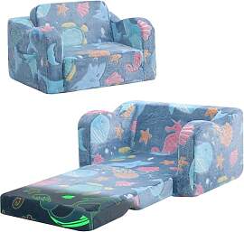 MeMoreCool Kindersofa Ausklappbar, 2-in-1