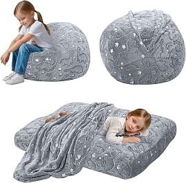 MeMoreCool Sitzsack für Kinder Flauschig mit