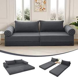 MeMoreCool Umwandelbares Schlafsofa mit Kissen,