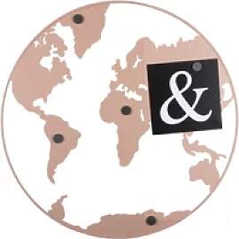 Memotafel mit Eisenmagneten Present Time World Map