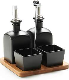 Menage-Set Tapas Olives Schwarz, 5-teilig