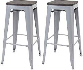 Mendler 2er-Set Barhocker HWC-A73 inkl.