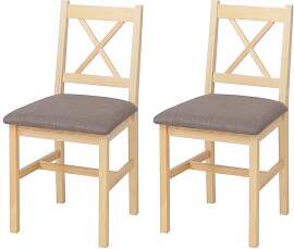 Mendler 2er-Set Esszimmerstuhl HWC-F77, Lehnstuhl