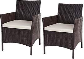 Mendler 2er-Set Poly-Rattan Gartensessel Halden,