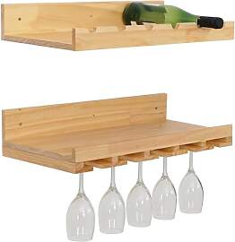 Mendler 2er-Set Weinregal HWC-P22,