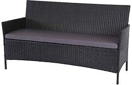 Mendler 3-Sitzer Poly-Rattan Gartenbank Halden,