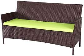 Mendler 3-Sitzer Poly-Rattan Gartenbank Halden,