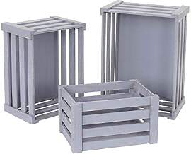Mendler 3er Set Holzkiste HWC-C56, Weinkiste
