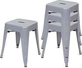 Mendler 4er-Set Hocker HWC-A73, Metallhocker