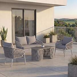 Mendler Gartengarnitur HWC-P90, Lounge-Set