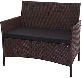 Mendler Poly-Rattan Gartenbank Halden, Sitzbank