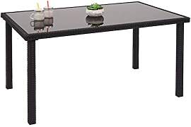 Mendler Poly-Rattan Tisch HWC-G19AM, Gartentisch