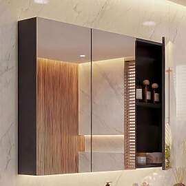 Mendler Spiegelschrank HWC-B19b, Badschrank