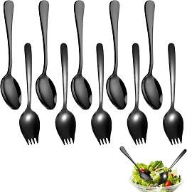 MENUY 10 Stück Salatbesteck Edelstahl, Salate