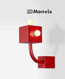 Menvix Memphis Space Age Pendelleuchte Retro Rot