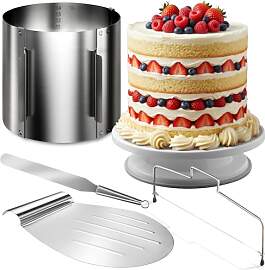 Menz Edelstahl Tortenheber Set, 5 Teile