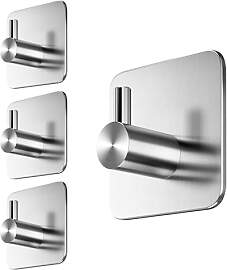 Menz Haken selbstklebend, 4er Set, Edelstahl