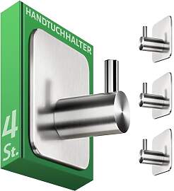 Menz Handtuchhaken ohne Bohren, 4er Pack – Extra 