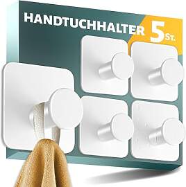 Menz Handtuchhalter ohne Bohren, 5er SET -