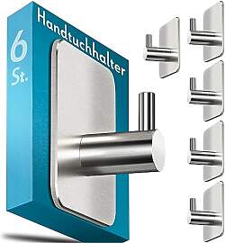 Menz Handtuchhalter ohne Bohren, 6 Stück -