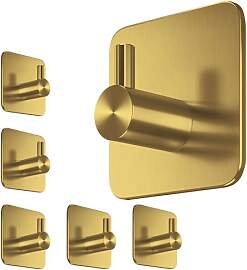 Menz Handtuchhalter ohne Bohren, 6 Stück, golden