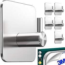 Menz Handtuchhalter ohne Bohren, 6-teiliges Set