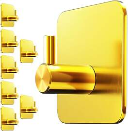 Menz Handtuchhalter ohne Bohren, 8 Haken im Set,