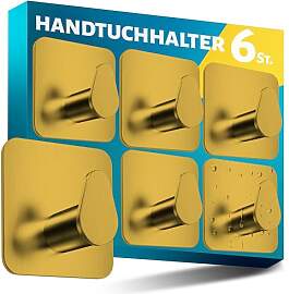 Menz Handtuchhalter ohne Bohren Edelstahl, 6er Set 