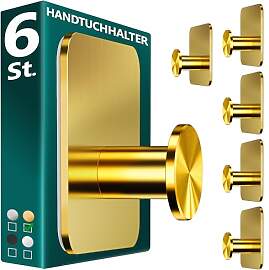 Menz Handtuchhalter ohne Bohren in Golden, Robuste 